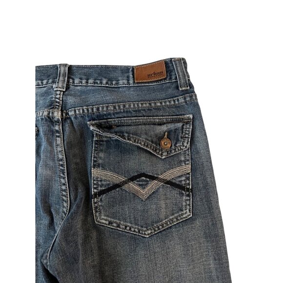 Urban Pipeline Slim Fit Denim Blue Jeans Men's Size 33x32 Dark Wash - Picture 5 of 7